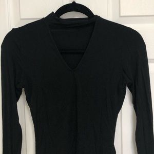Garage M Black Choker Long Sleeve
